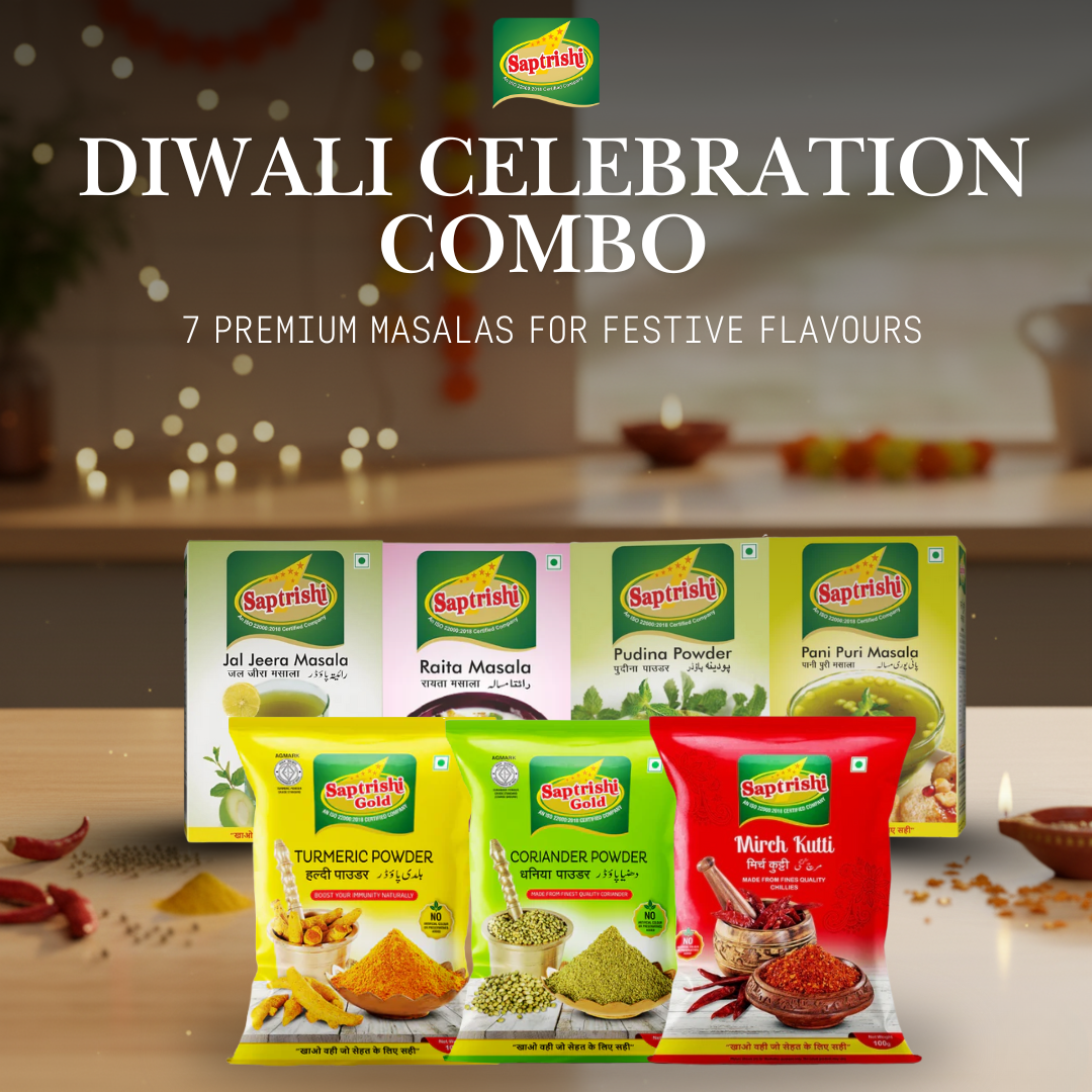 Saptrishi Diwali Celebration Combo – 7 Premium Masalas for Festive Flavours (100g Each)