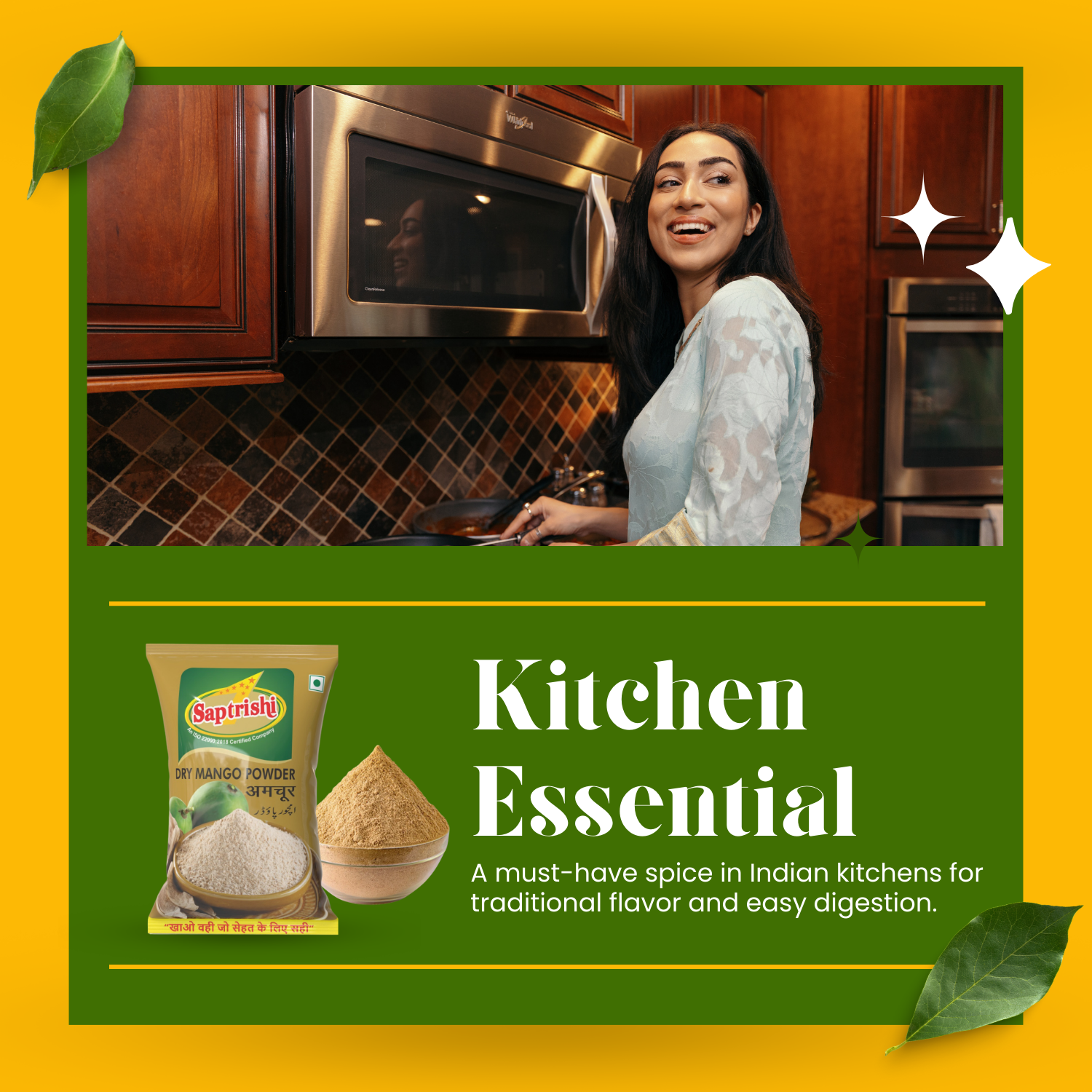 SAPTRISHI Amchoor Powder pouch for tangy Indian recipes