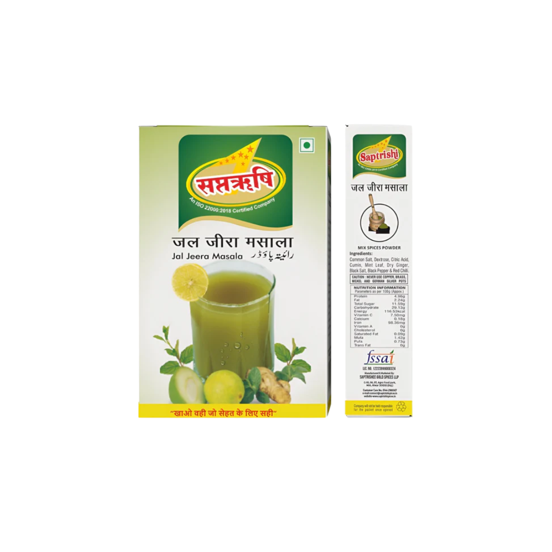 SAPTRISHI Jaljeera Masala spice pouch with vibrant label
