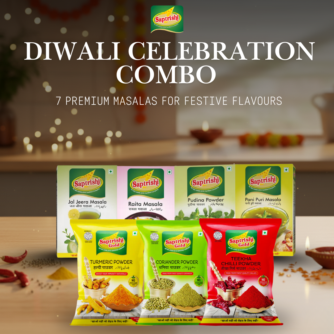 Saptrishi Diwali Celebration Combo – 7 Premium Masalas for Festive Flavours (100g Each)