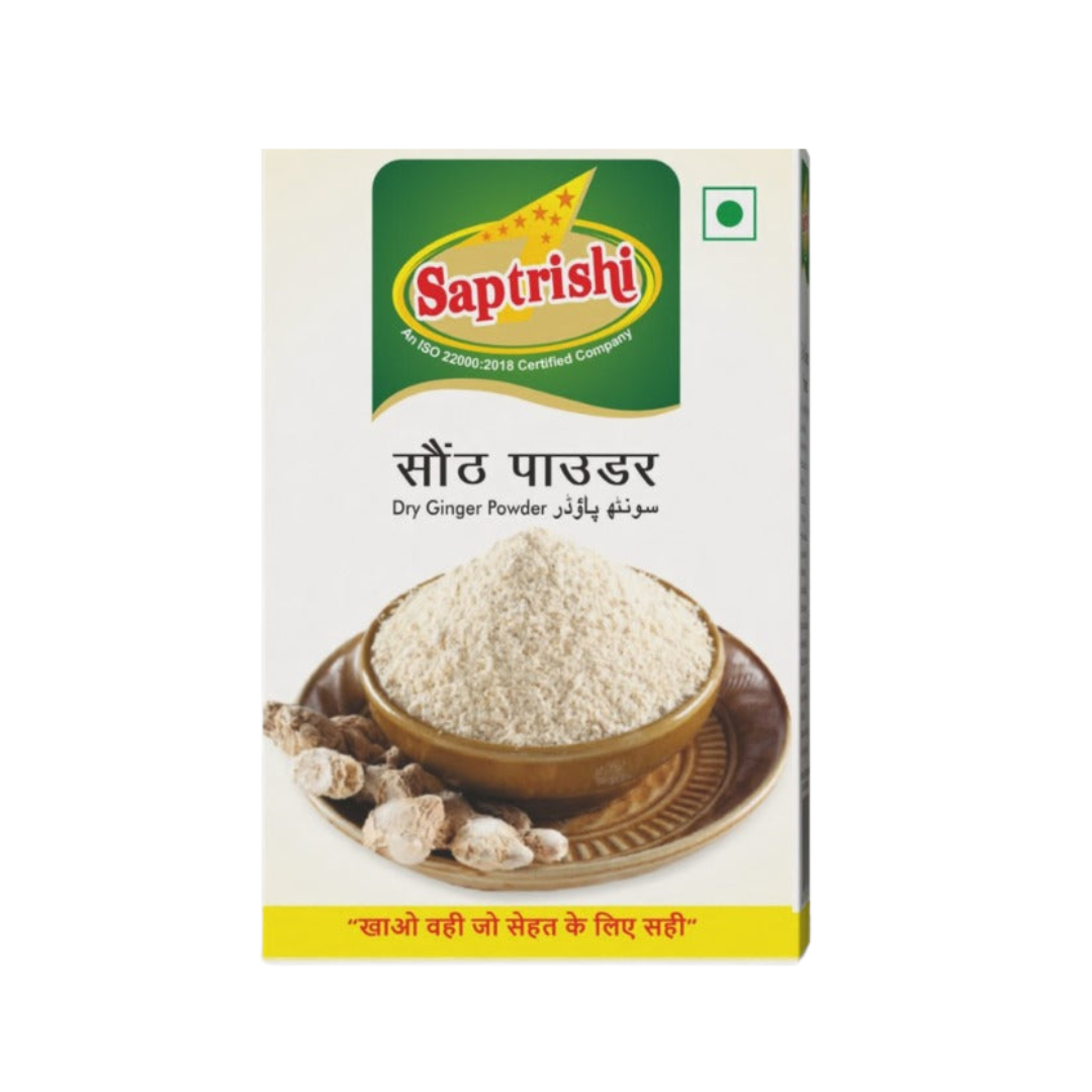 Front view of SAPTRISHI Dry Ginger Powder packet