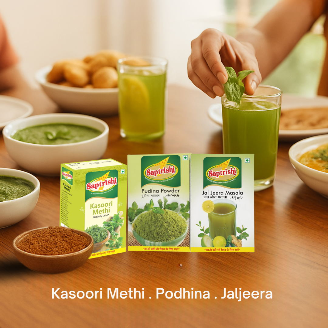 Monthly Refreshing Spice Combo – Podhina, Jaljeera & Kasoori Methi