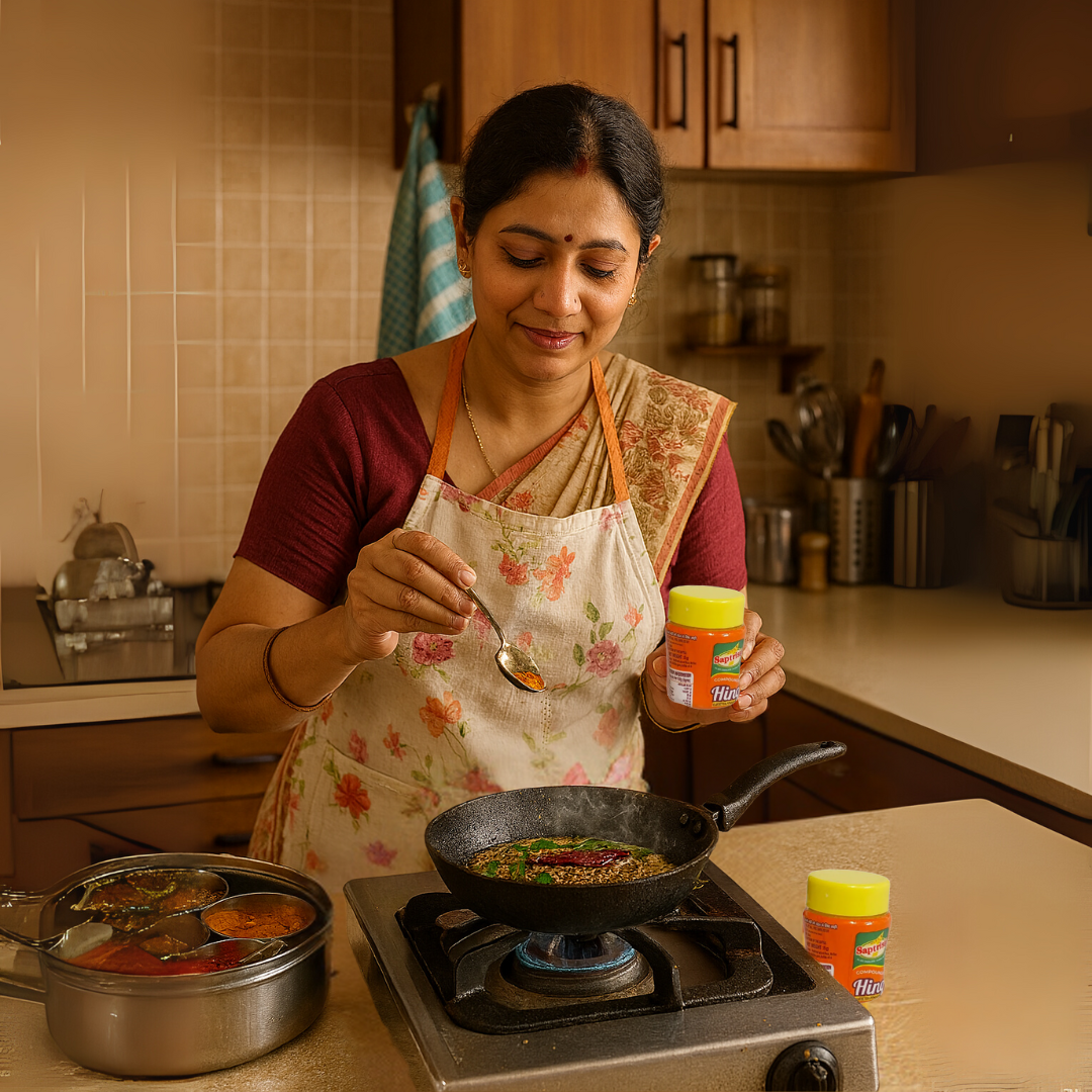 Monthly Pickle & Tadka Combo – Aam Achar Masala (3 Packs) & Hing Powder