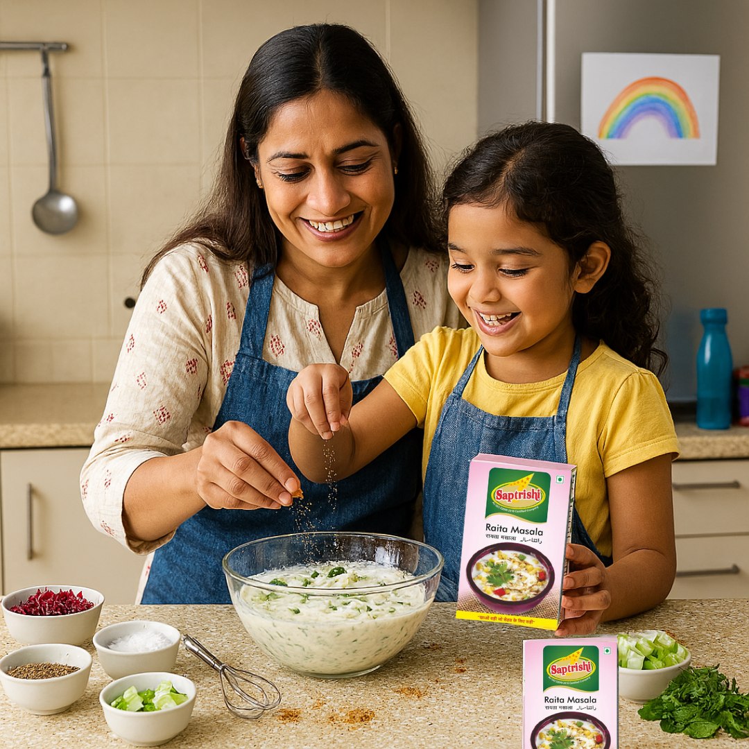 Monthly Snack Flavours Combo – Raita, Podhina, Jeera Roasted & Pani Puri Spices (100g Each)