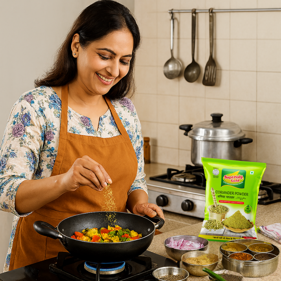 Monthly Kitchen Essentials Combo – Haldi, Dhaniya, Mirch Powder (100g / 200g / 500g each)