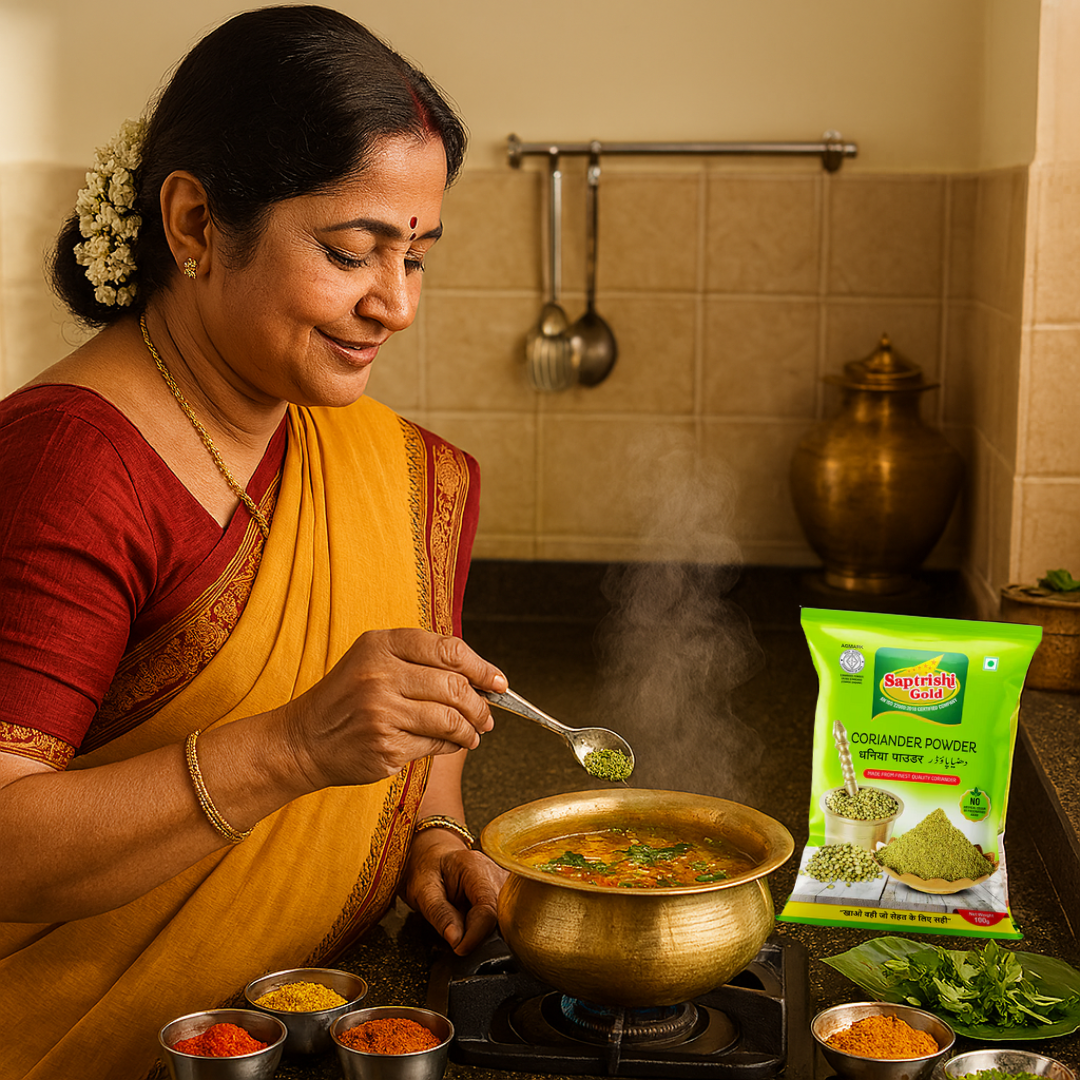 Monthly Kitchen Essentials Combo – Haldi, Dhaniya, Mirch Powder (100g / 200g / 500g each)